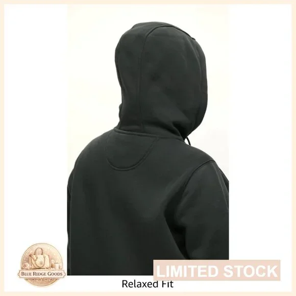 Full Zip Hoodie Sweatshirt Heavyweight Relaxed Fit Classic Casual Wear